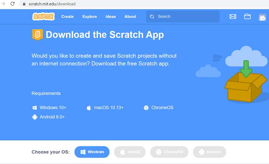 Downloading Scratch